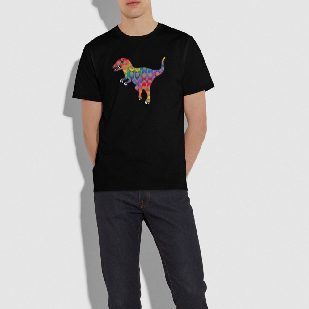 COACH®,Rainbow Signature Rexy T Shirt,,Scale View