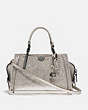 COACH®,DREAMER 21,Leather,Small,Gunmetal/Platinum,Front View