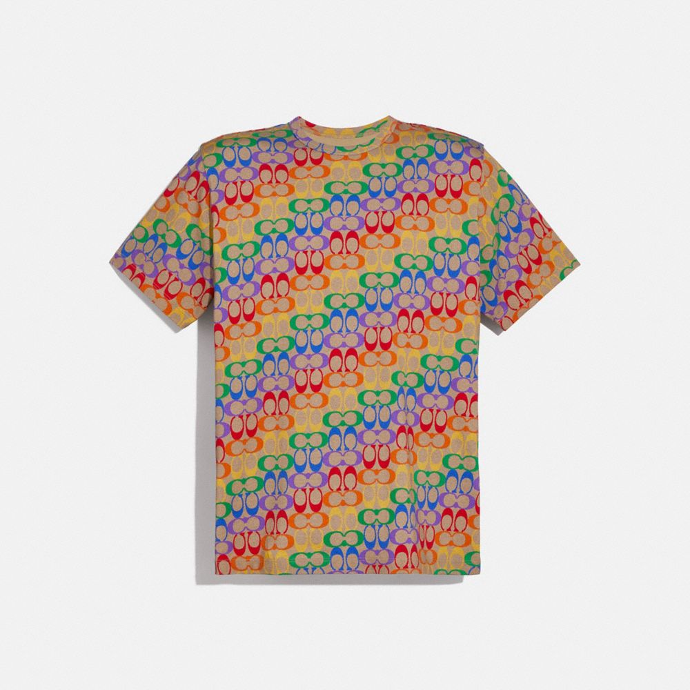 COACH®: Rainbow Signature T Shirt