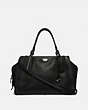 COACH®,DREAMER 36,Leather,Large,Gunmetal/Black,Front View
