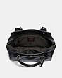 COACH®,DREAMER 36,Leather,Large,Gunmetal/Black,Inside View,Top View