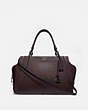 COACH®,DREAMER 36,Leather,Large,Gunmetal/Oxblood,Front View