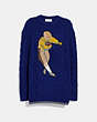 Football Cable Knit Sweater