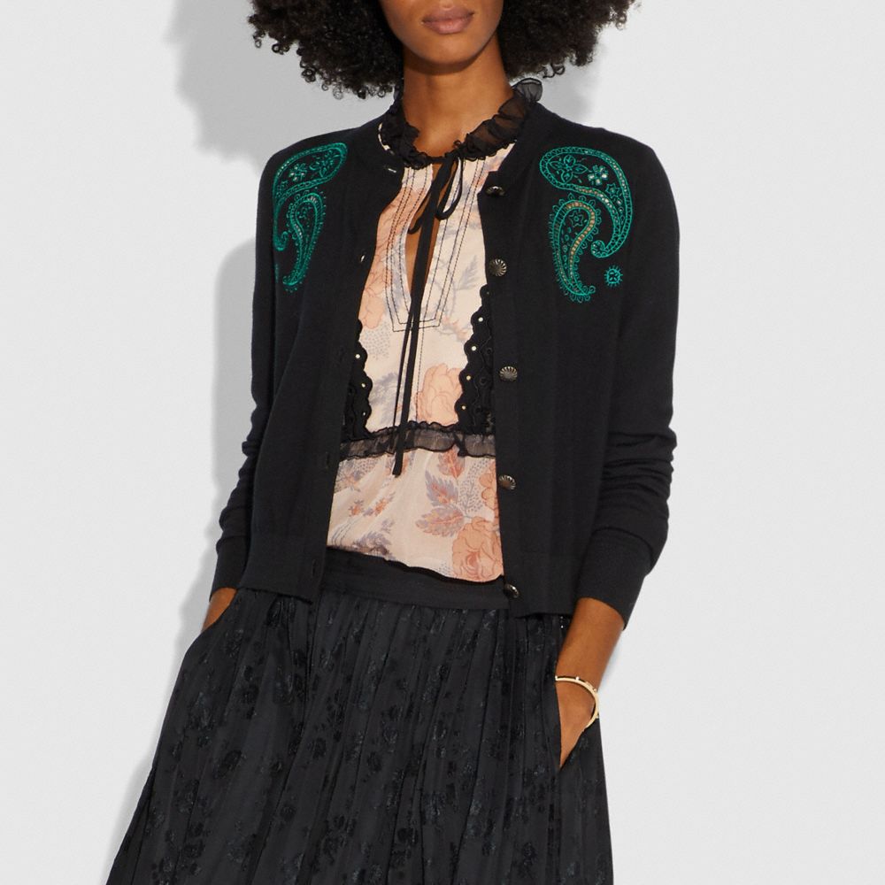 Bandana Crewneck Cardigan