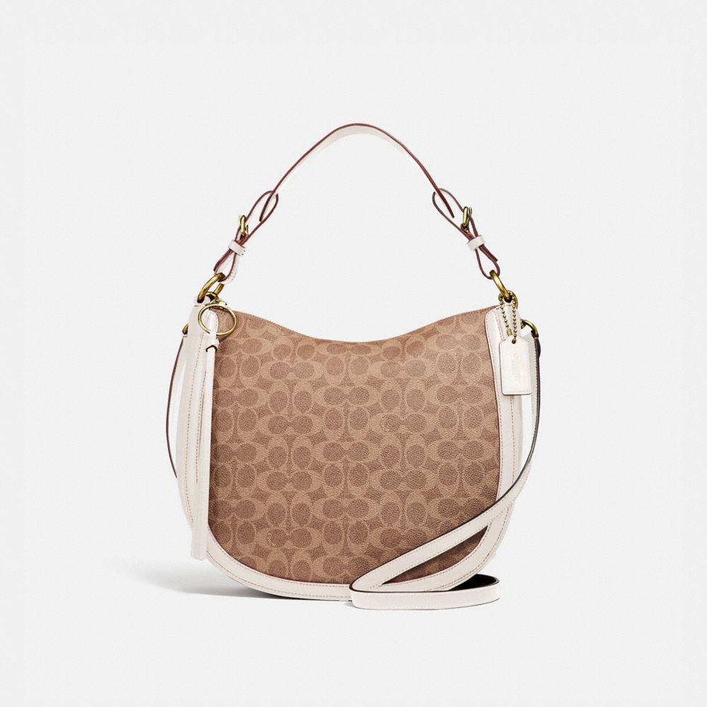 Coach sutton signature canvas hobo bag sale