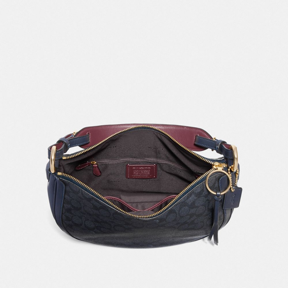 COACH®,Sutton Hobo In Signature Canvas,,Inside View,Top View