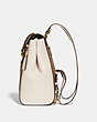 COACH®,PARKER CONVERTIBLE BACKPACK IN SIGNATURE CANVAS,pvc,Large,Brass/Tan/Chalk,Angle View