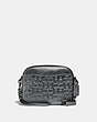 COACH®,CAMERA BAG IN SIGNATURE LEATHER,Leather,Small,Gunmetal/Metallic Graphite,Front View