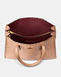 COACH®,CHARLIE CARRYALL WITH CRYSTAL RIVETS,Leather,Large,Brass/Nude Pink,Inside View,Top View