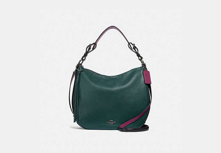 COACH®,SUTTON HOBO IN COLORBLOCK,Leather,Medium,GM/Cypress Multi,Front View