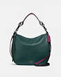 COACH®,SUTTON HOBO IN COLORBLOCK,Leather,Medium,GM/Cypress Multi,Front View