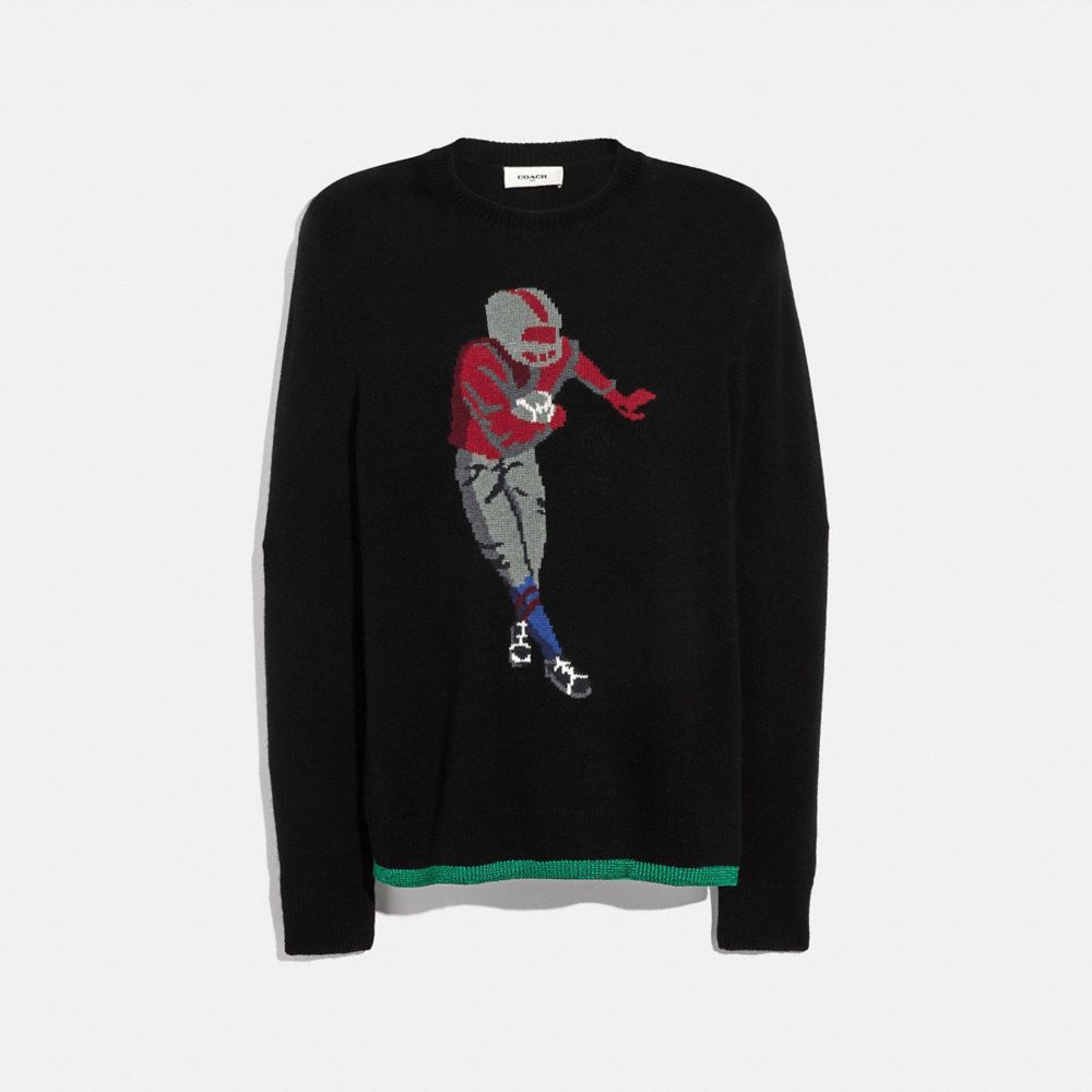 COACH Footballer Intarsia Sweater