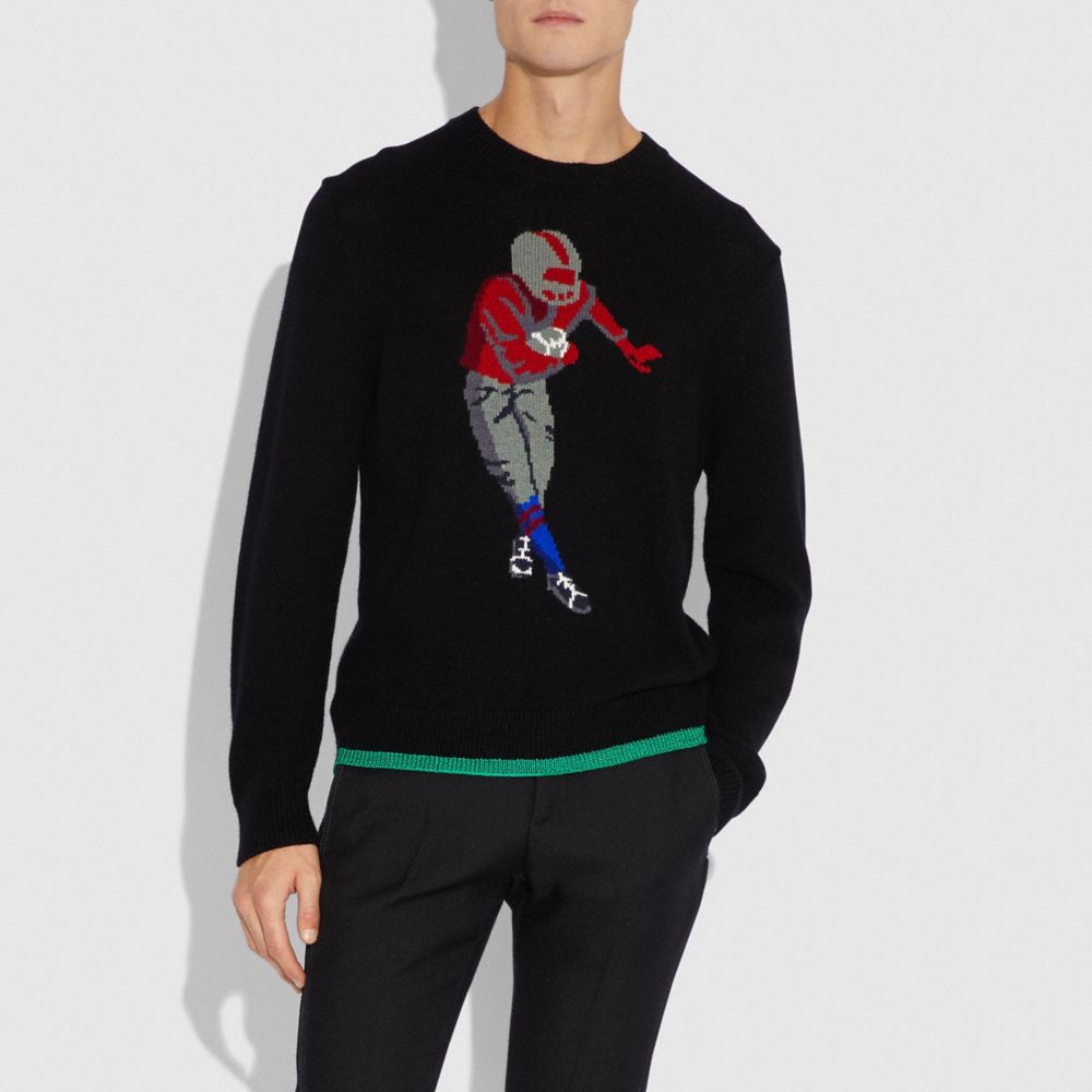 Football Intarsia Sweater