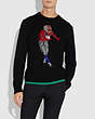 COACH®,FOOTBALLER INTARSIA SWEATER,Mixed Material,Black,Scale View