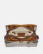 COACH®,MASON CARRYALL WITH METAL TEA ROSE,Leather,Large,Brass/Chalk,Inside View,Top View