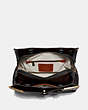 COACH®,MASON CARRYALL WITH METAL TEA ROSE,Leather,Large,Pewter/Black,Inside View,Top View
