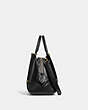COACH®,MASON CARRYALL WITH SNAKESKIN DETAIL,Leather,Large,Brass/Black,Angle View