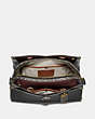 COACH®,MASON CARRYALL WITH SNAKESKIN DETAIL,Leather,Large,Brass/Black,Inside View,Top View
