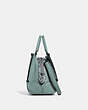 COACH®,MASON CARRYALL WITH SNAKESKIN DETAIL,Leather,Large,Sage/Pewter,Angle View