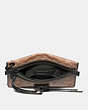 COACH®,POUCH 22 IN SIGNATURE CANVAS WITH WHIPSTITCH,Leather,KHAKI,Inside View,Top View