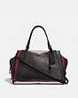 COACH®,DREAMER 36 IN COLORBLOCK,Leather,Large,Pewter/Metallic Graphite Multi,Front View