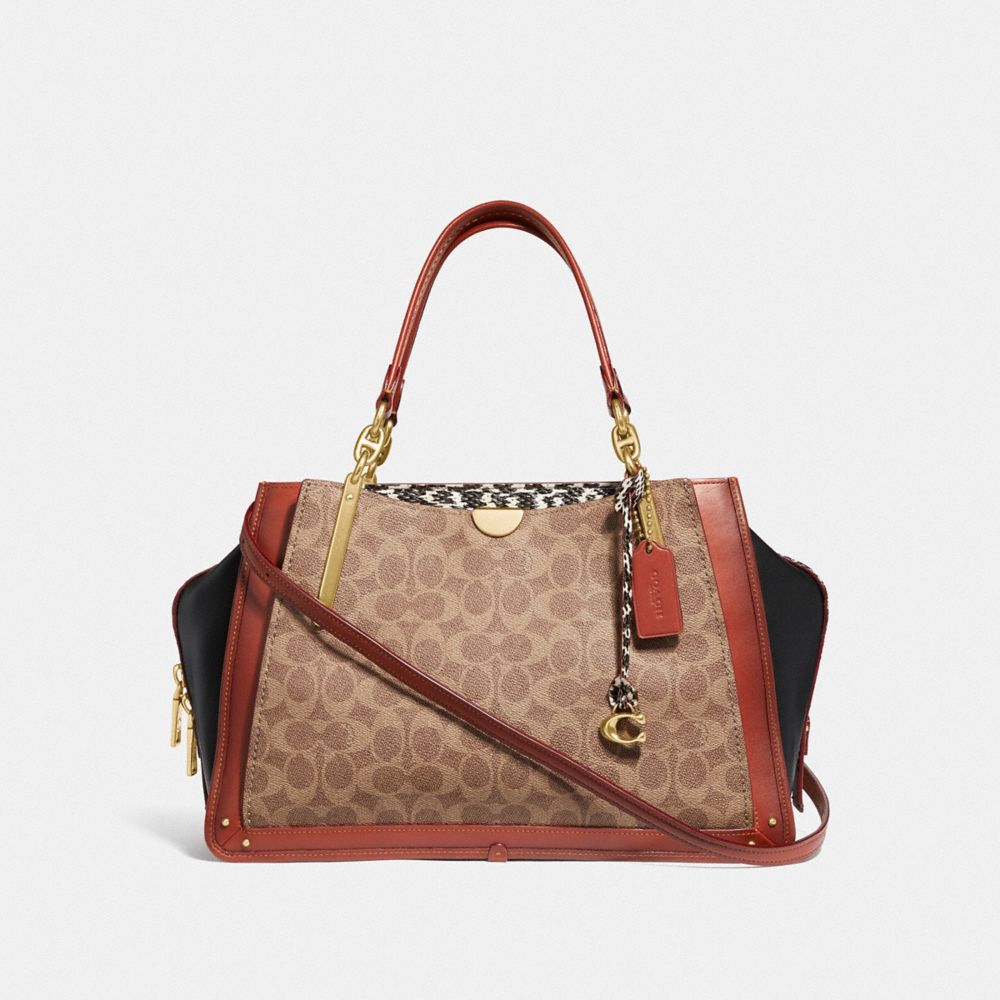 COACH Dreamer 36 In Signature Canvas With Snakeskin Detail