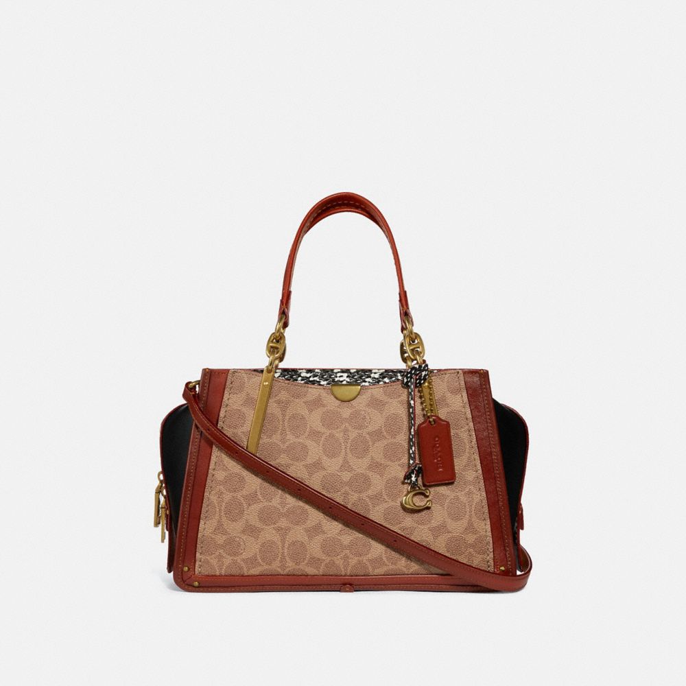 COACH COACH Dreamer In Signature Canvas With Snakeskin Detail