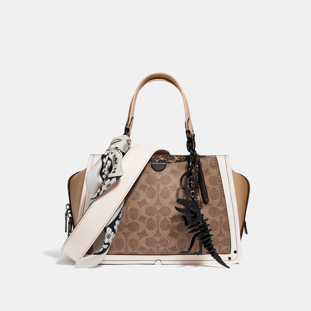 COACH®,Dreamer In Signature Canvas With Snakeskin Detail,,Angle View