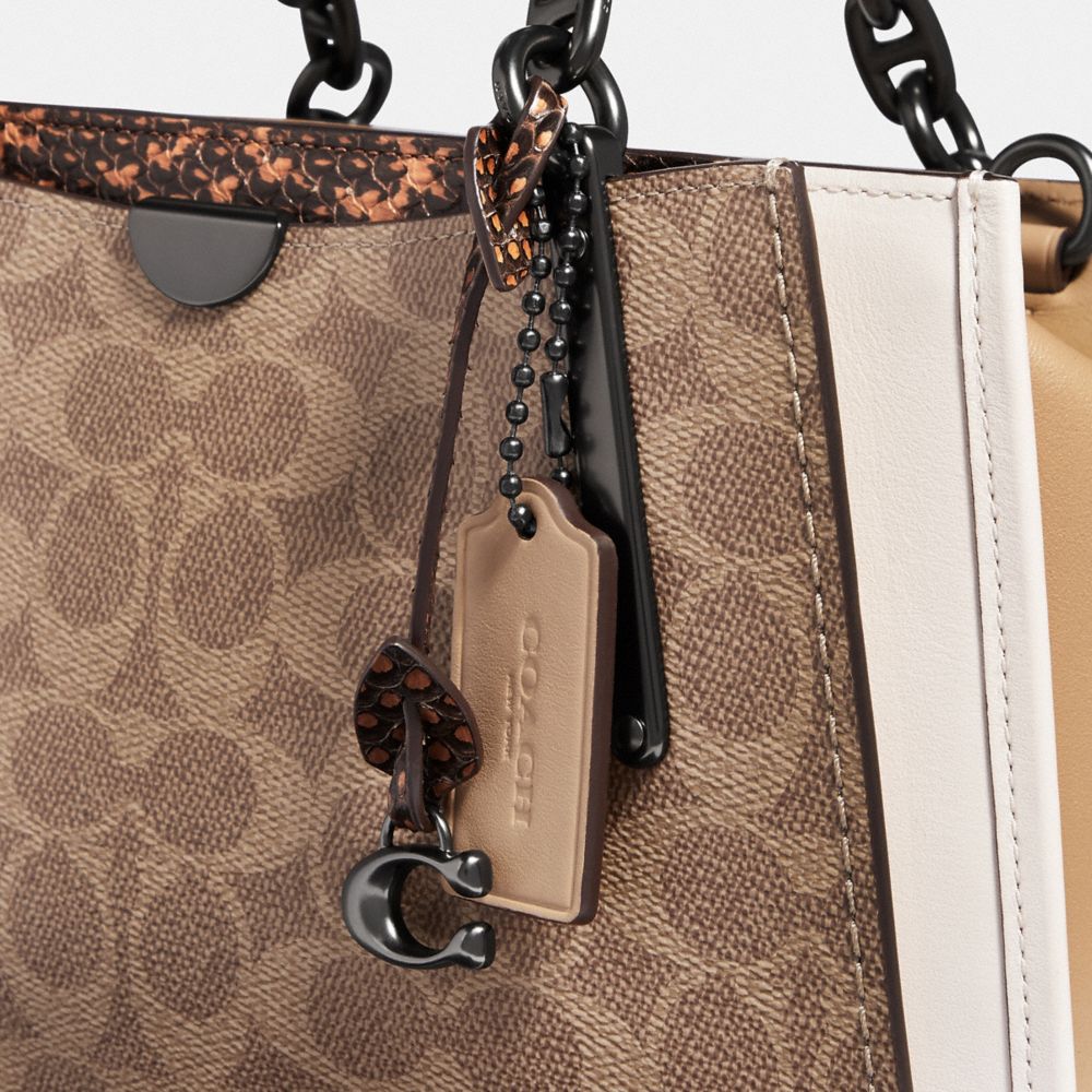 COACH®,Dreamer In Signature Canvas With Snakeskin Detail,,Closer View