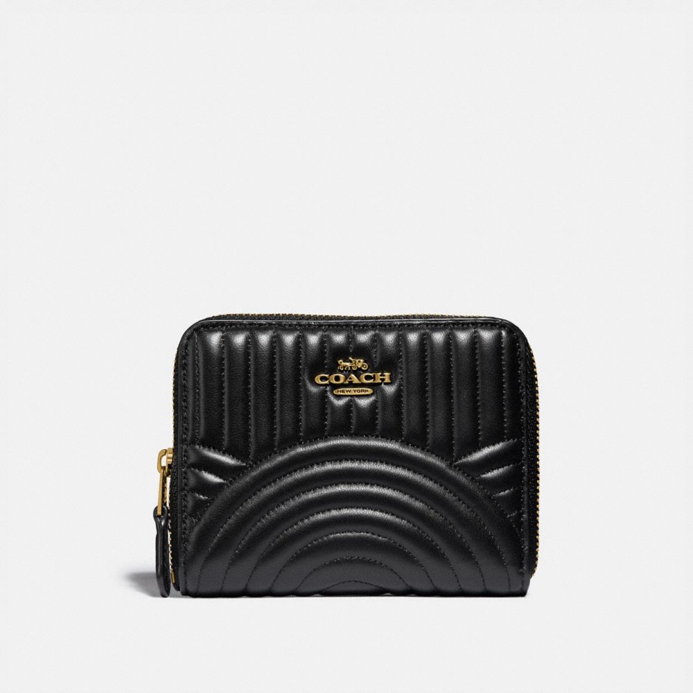 COACH® | Small Zip Around Wallet With Deco Quilting