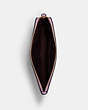 COACH®,LARGE CORNER ZIP WRISTLET,Leather,Medium,Gold/Violet Orchid,Inside View,Top View
