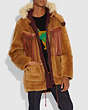 COACH®,WESTERN PARKA WITH FRINGE,Mixed Material,Caramel Burgundy,Scale View