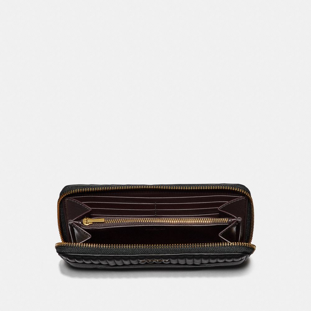 Accordion Zip Wallet With Deco Quilting