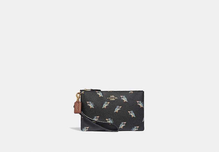 Small Wristlet With Party Owl Print