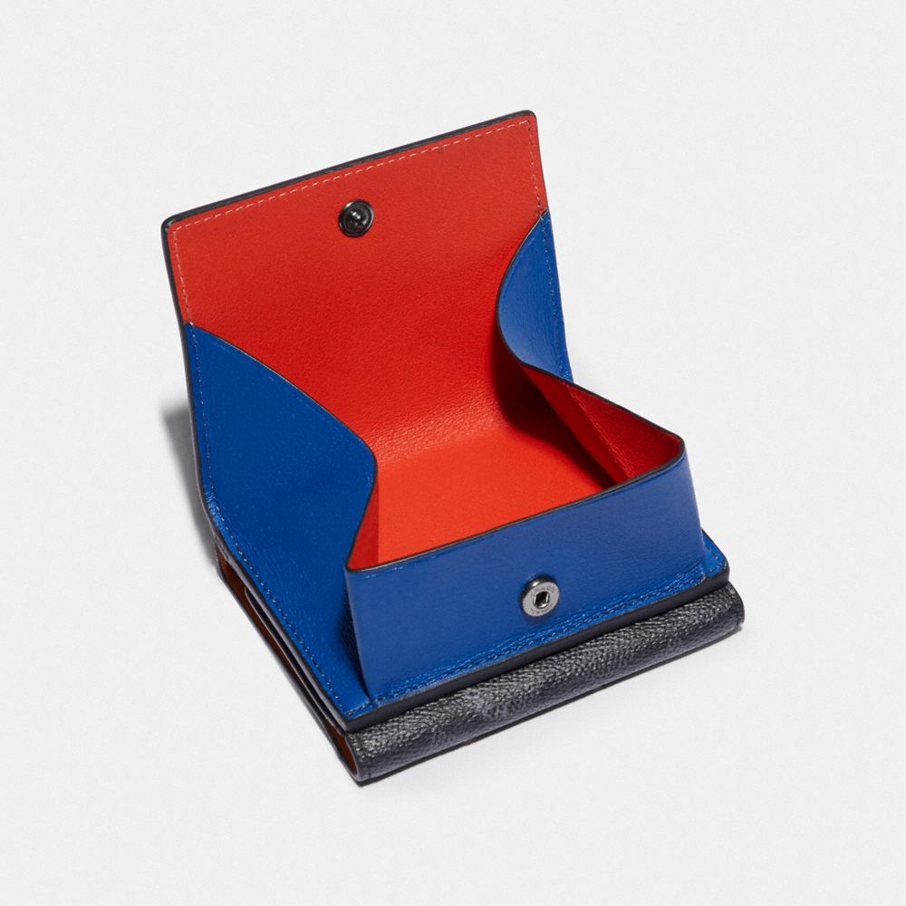 COACH®,PORTE-MONNAIE ORIGAMI EN TOILE SIGNATURE,Charbon exclusif multi,Alternate View