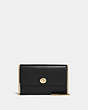 COACH®,MARLOW TURNLOCK CHAIN CROSSBODY,Leather,Mini,Gold/Black,Front View