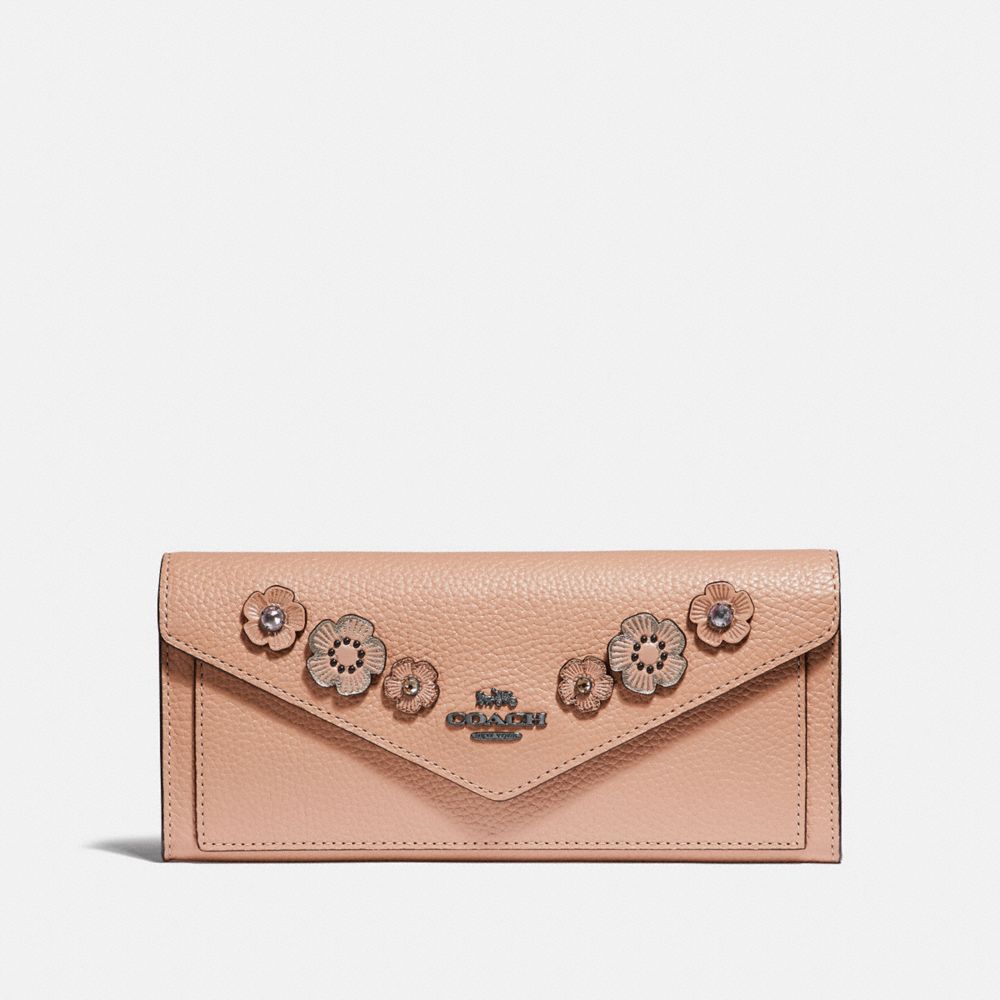 Coach tea best sale rose wallet