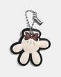 COACH®,BOXED MINNIE MOUSE GLOVE HANGTAG,Leather,Silver/Chalk,Front View