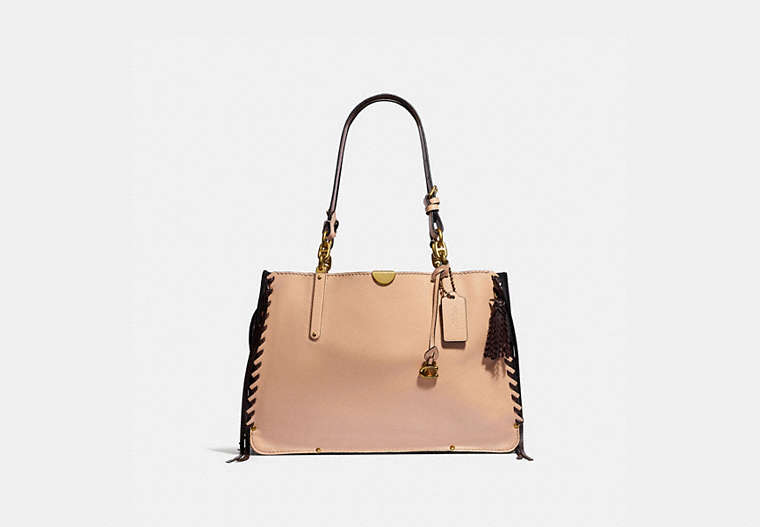 COACH®,DREAMER TOTE 36,Leather,Large,Brass/Nude Pink,Front View