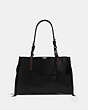 COACH®,DREAMER TOTE 36,Leather,Large,Pewter/Black,Front View