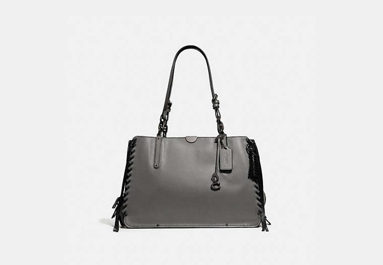 COACH®,DREAMER TOTE 36,Leather,Large,Pewter/Heather Grey,Front View