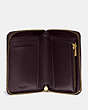 COACH®,SMALL ZIP AROUND WALLET IN SIGNATURE LEATHER,Leather,Gold/Oxblood,Inside View,Top View