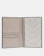 COACH®,PASSPORT CASE IN BLOCKED SIGNATURE CANVAS,Signature Coated Canvas/Smooth Leather,Bone/Chalk,Inside View,Top View