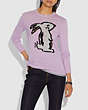 COACH®,SELENA BUNNY INTARSIA SWEATER,Cashmere Blend,LILAC,Scale View