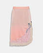COACH®,SELENA LACE DETAIL SKIRT,Other,Pajama Pink,Front View