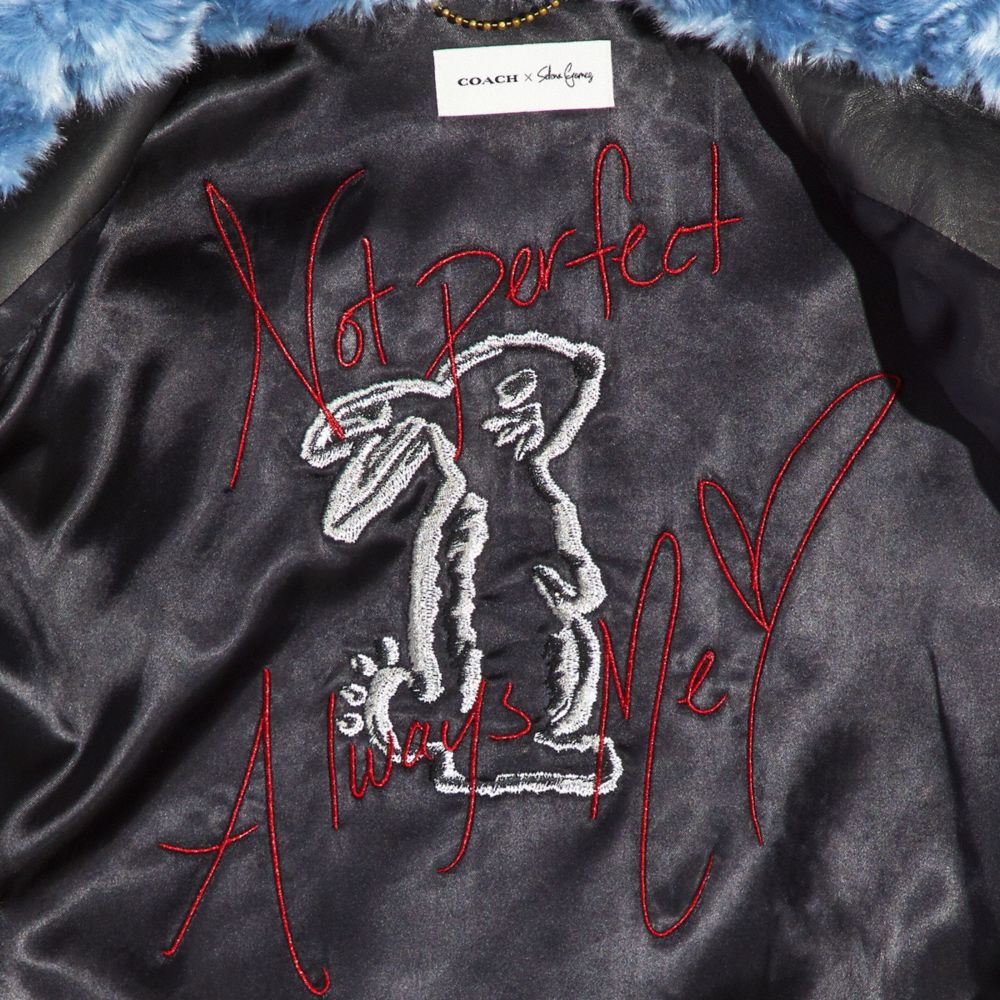 Selena Leather Jacket With Faux Fur