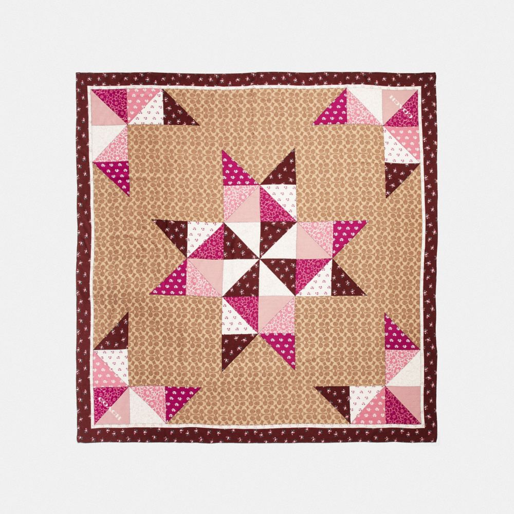 Signature Patchwork Oversized Square Scarf