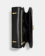 COACH®,ALIE SHOULDER BAG,Pebble Leather,Medium,Brass/Black,Inside View,Top View
