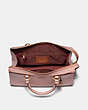 COACH®,SELENA BOND BAG,Leather,Large,Gold/PEONY,Inside View,Top View