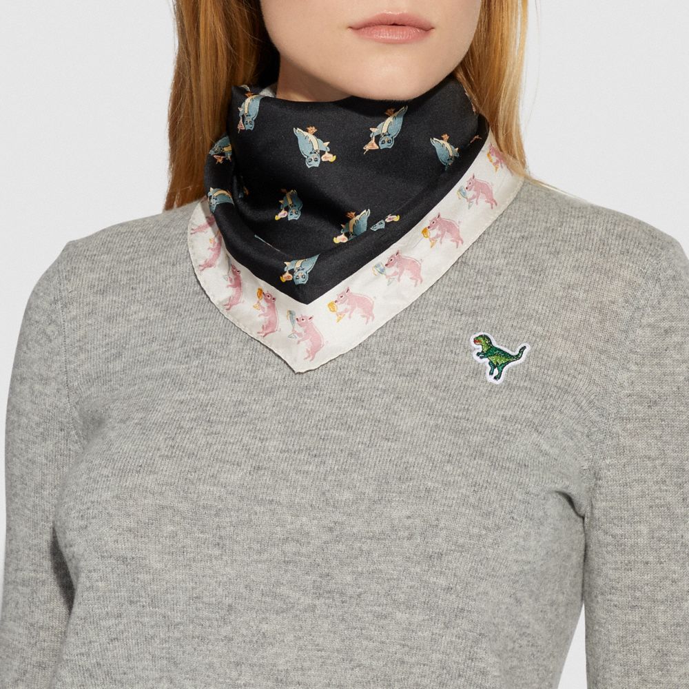 Party Owl Silk Diamond Scarf